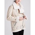 thumbnail image 4 of WinterCoatsWomenThickFauxLeatherFurSheepskinCoatFemaleFurLeatherJacketAviatorJacket, 4 of 4