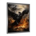 thumbnail image 5 of Designart "Dark Shadows Bring Mysterious Mood I" Animals Bird Picture Framed Canvas Wall Art, 5 of 5