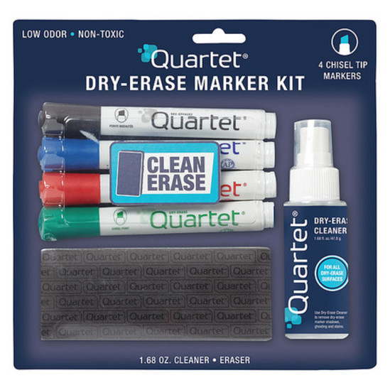 Dry Erase Marker and Eraser Set, PK4