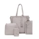 thumbnail image 1 of 4 unids/set Litchi cuero borla mujer bolso de mano bolso de hombro bolsas de tarjeta (gris) Likrtyny Para estrenar, 1 of 6