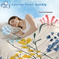 thumbnail image 3 of Yellow Blue Flowers Cooling Blanket,Lightweight Breathable Summer Throw Blanket with Double Sided Cold Effect,Watercolor Botanical Floral Plants Picnic Blankets Bed Sheet for Hot Sleepers 60"x80", 3 of 8