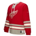 thumbnail image 2 of Men's Red Detroit Red Wings Heritage Lace-Up Pullover Sweatshirt, 2 of 7