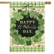 Briarwood Lane Lucky Wreath St. Patrick's Day House Flag