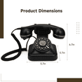 thumbnail image 4 of Retro Rotary Dial Telephone, Old Fashioned Landline Phones with Classic Metal Bell, 1960s Vintage Wire Telephone, Classic Black Corded Phone Redial Function for Home Office, 4 of 5