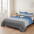 thumbnail image 2 of Queen Quilt Set 90''x96'', Blue Gray Lightweight Bedspread Coverlet Set with 2 Pillow Shams, Vintage Farmhouse Gradient Wooden Grain Art Breathable All Season Quilt Bedding for Bedroom/Guest Room, 2 of 9