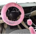 thumbnail image 1 of Fundas para volante de coche de piel sintética, cálidas, esponjosas, peludas, peludas, cubiertas para cambio Ar, cubiertas para freno de mano, 3 unidades por juego (), 1 of 5