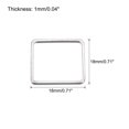 thumbnail image 2 of Unique Bargains Square Beading Hoop Link Geometric Hollow Open Bezel Linking Ring 0.71'x0.71' Silver Tone for Jewelry Making 20pcs, 2 of 5