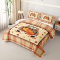 thumbnail image 3 of Manfei Leopard Print Farm Car Quilt Full,Autumn Maples Leaf Full Bedspread Sets,3pcs,1 Coverlet and 2 Pillowcases, 3 of 7