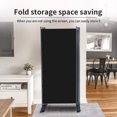 thumbnail image 3 of JVVMNJLK Indoor Room Divider, Portable Office Divider, Convenient Movable (4-Panel), Folding Partition Privacy Screen for Bedroom,Dining Room, Study,136" W x 19.7" D x 71.3" H, Black, 3 of 7
