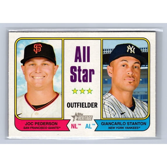 2022 2023 Topps Heritage Giancarlo Stanton Joc Pederson #337 All Stars