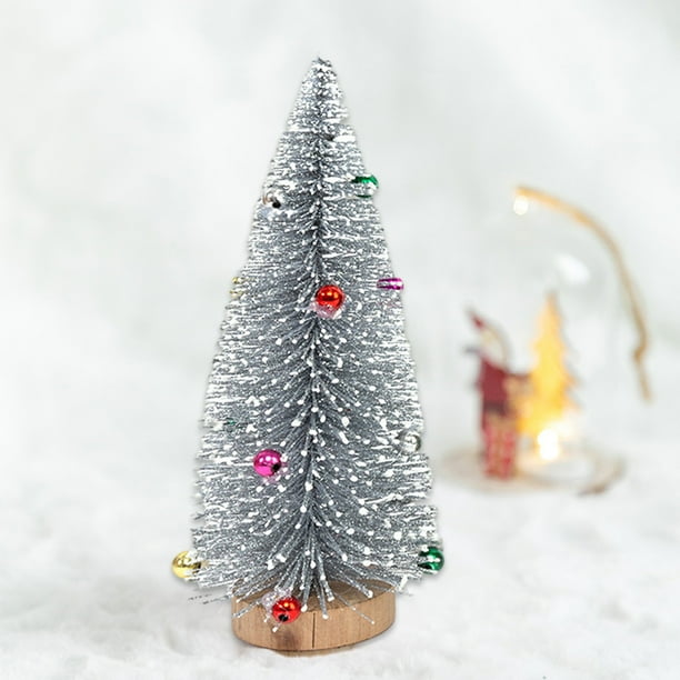 Adorno de árbol de Navidad plateado, decoración (altura 25 cm)