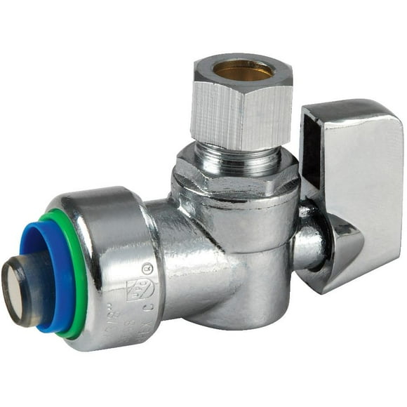 1/2" Push Fit x 3/8" Compression Push 'N' Connect Angle Supply Stop Valve