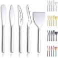 thumbnail image 1 of shiyou-Cheese Knife Set of 5 for All Types of Cheese, Stainless Steel Cheese Cutter Slicer Ergonomic Design for Confortable Grip and Cut, Butter Spreader Knife, 1 of 4