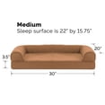 thumbnail image 3 of Furhaven Cama ortopédica para perros medianos y pequeños con refuerzos extraíbles y funda lavable, para perros de hasta 35 libras - Sofá acolchado - Marrón tostado, mediano, 3 of 5