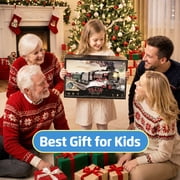 Electric Train Set, Remote Control Train Toys with Luxury Track & Glowing Passenger Carriages, with Smoke, Light and Sound for 3+ Years Old Boys Gifts