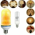 thumbnail image 3 of EIMELI 2 Pack LED Flame Effect Fire Light Bulb, Upgraded 4 Modes Flickering Fire Christmas Decorations Lights, E27 Base Flame Bulb with Upside Down Effect, 3 of 9