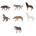thumbnail image 3 of 7 juguetes educativos científicos para niños, modelos de lobos de animales salvajes, manualidades estáticas, 3 of 7