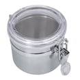 thumbnail image 4 of Recipiente de Café de Acero inoxidable, Jarro de Almacenamiento de Alimentos Té de Azúcar de Azúcar Contenedor de Polvo Con Mechones de Espesamiento, Cubierta Acrílica y, 4 of 7