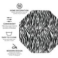 thumbnail image 3 of Honeii Zebra print Leather Coaster Set of 4, ideal for safeguarding your furniture from drinks spills and effortless cleanup-Octagon, 3 of 6