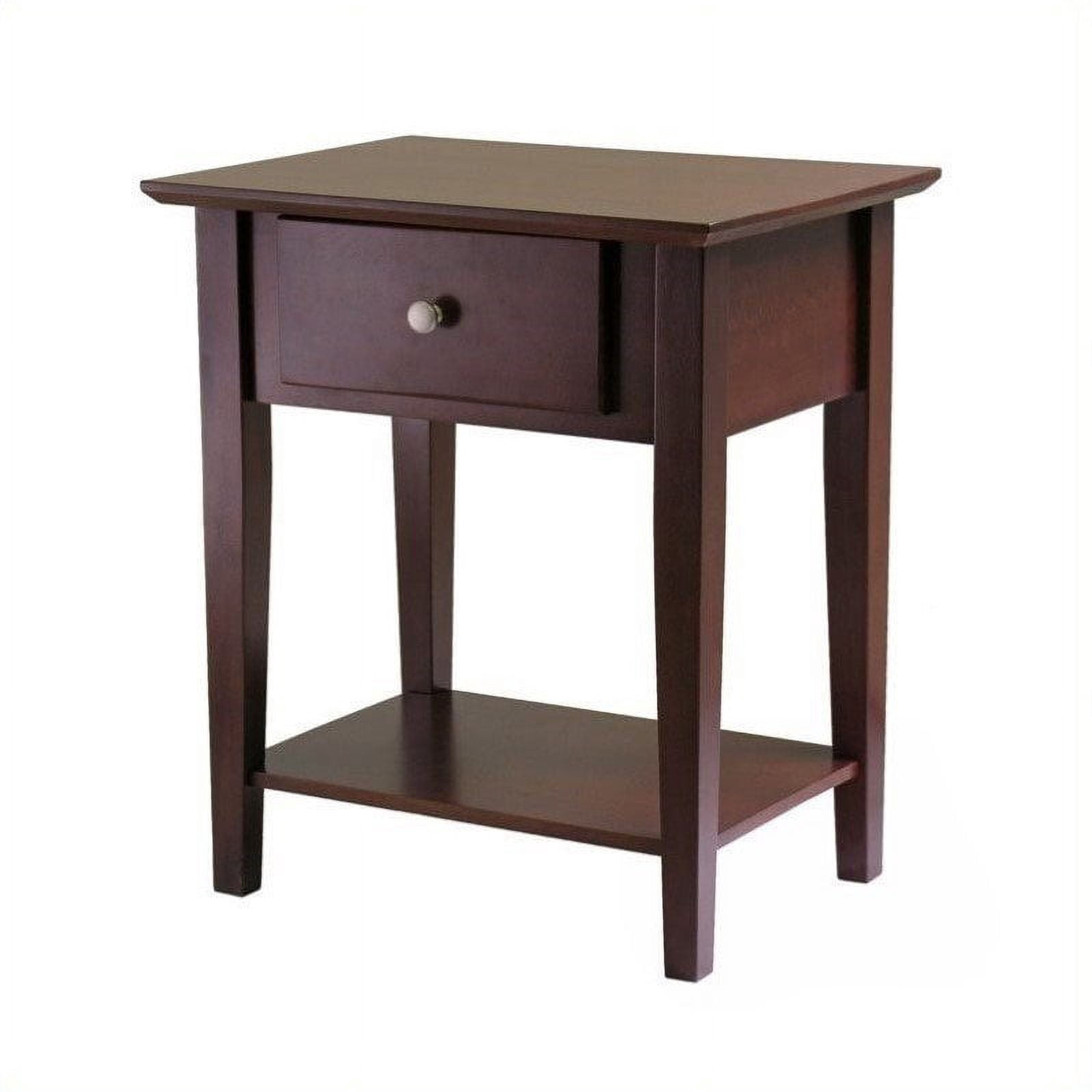 Winsome Rochester Nightstand, Walnut Finish