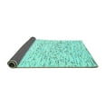 thumbnail image 2 of Ahgly Company Indoor Round Solid Turquoise Blue Modern Area Rugs, 7' Round, 2 of 4