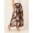 thumbnail image 6 of DressBerry Women's Printed Poly Rayon Calf Length High Waist Skirt Flared Hem Casual&nbsp;Summer Wear Light Weighted Regular Long Beach Wear Party Wear Skirt, 6 of 7