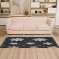 thumbnail image 6 of Runner Rug Classical Design White Snowflake Style Modern Pattern 72x23.5in Indoor Washable Runner Rug, 6 of 8