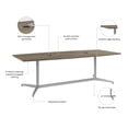 thumbnail image 4 of Bush Business Furniture Table de Conférence en Forme de Bateau 96W x 42D en Hickory Moderne, 4 of 6