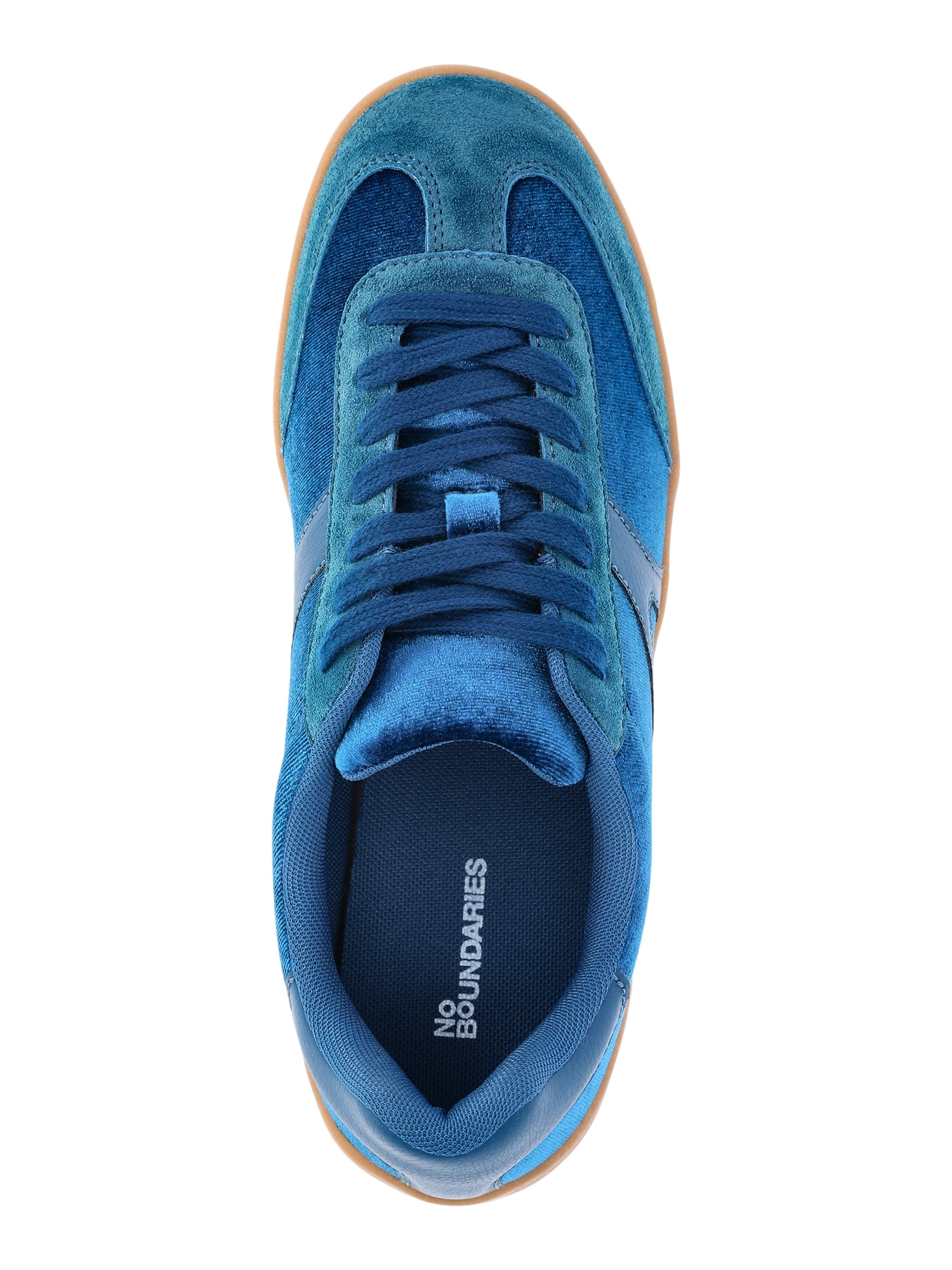 No Boundaries Velvet and Faux Suede Gum Sole Sneakers, Women's