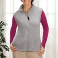 thumbnail image 2 of Polar Fleece Vest by Sawyer Creek Studio, Micro Fleece - Grey, Small, 2 of 5