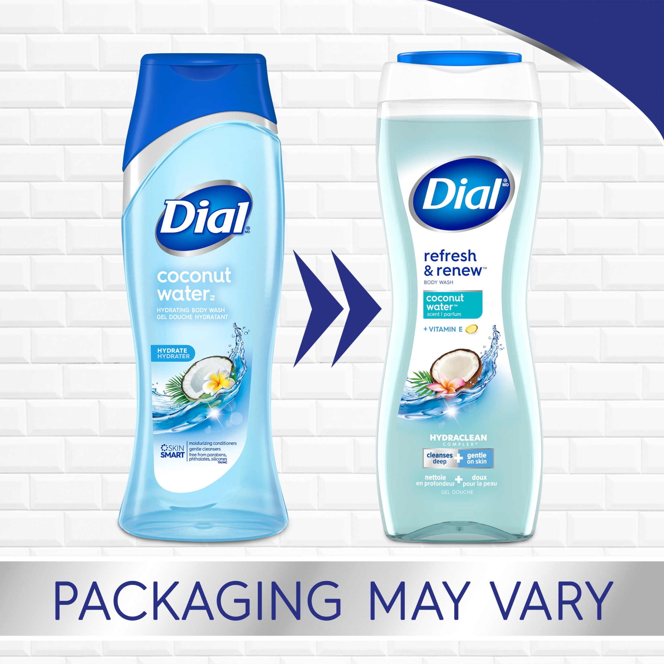 Dial Body Wash, Refresh & Renew Coconut Water, 16 fl oz