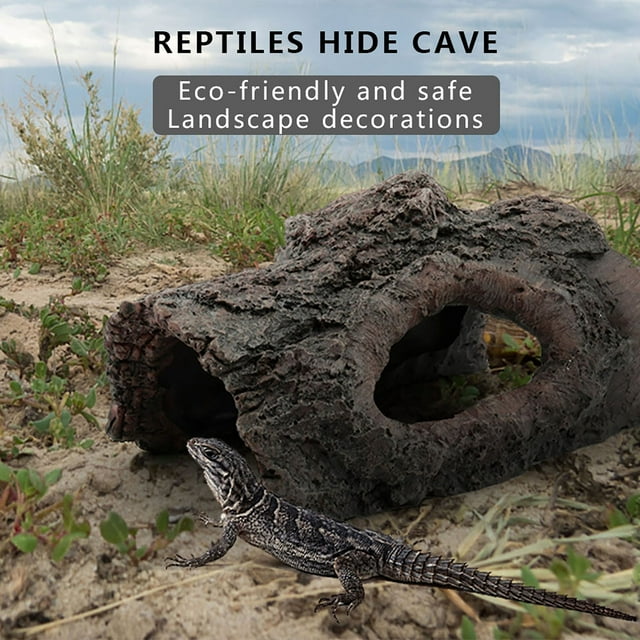 Resin Reptile Hide Cave, Reptile Hide Cave, Tree Simulation Hide Cave for Scorpion