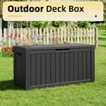 thumbnail image 5 of Bifanuo 80-Gallon Resin Deck Box with Lock, Waterproof Outdoor Storage Box for Patio Furniture, Garden Tools, Pool Supplies, Cushions & Seasonal Items, 5 of 6