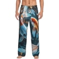 thumbnail image 2 of Picia Cute Koi Fish Serenity Mens Soft Woven Cotton Elastic Waistband Sleep Pajama Pant Lounge Sleep Pant With Pockets And Drawstring-XX-Large, 2 of 9