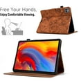 thumbnail image 3 of Case for iPad Pro 11 2024 (A2836, A2837, A3006), Classic PU Leather Folio Kickstand Magnetic Closure Slim Fit Cover for iPad Pro 11 2024 with Auto Wake/Sleep Function Embossing - Brown, 3 of 6
