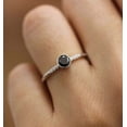 thumbnail image 2 of 0.50Ct Round Cut Lab Created Black Diamond 14K White Gold Plated Purpose Ring For Her, 2 of 2