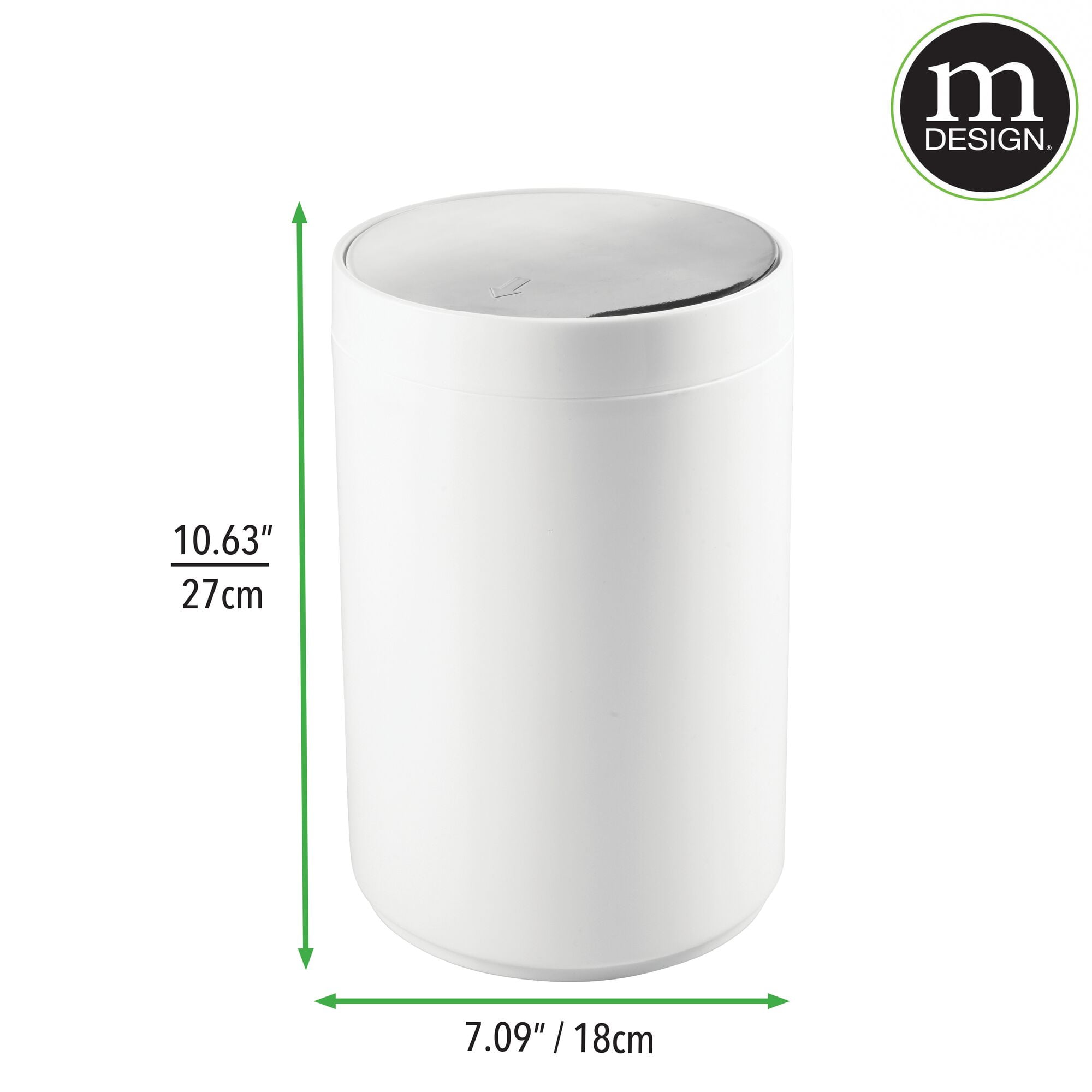 Amscan Flings Patented Recycle Pop-Up Trash Bin, White