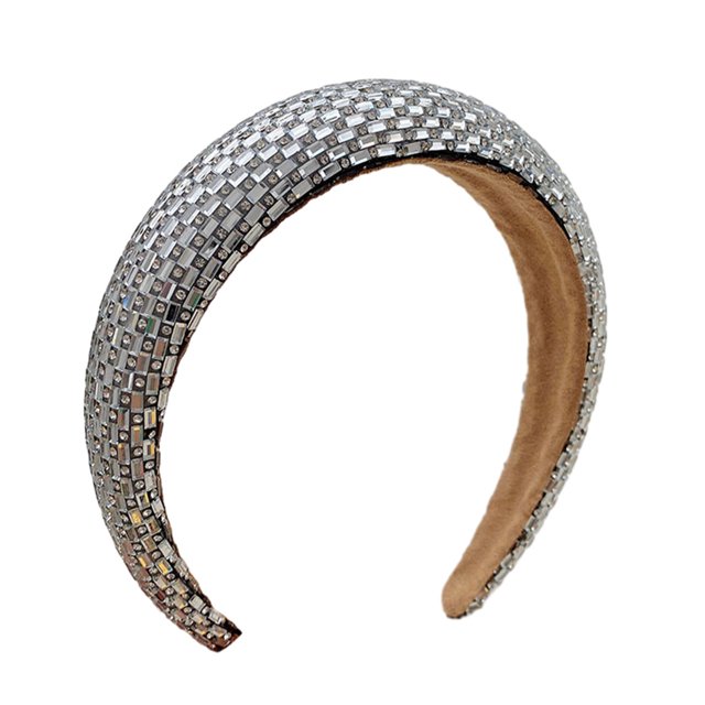 1 pieza de diadema simple con borde ancho y taladro completo, banda para la cabeza de esponja, accesorios para el cabello con forma de calavera alta y gruta dorada