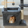 thumbnail image 4 of PAWZ Road 27" Cat Tree Tower with Large Perch, Scratching Posts, Cat Condo for Medium Cats, Dark Gray, 4 of 9