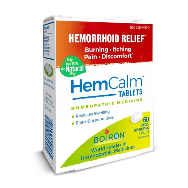 Boiron HemCalm™ Hemorrhoid Relief Tablets for Itchy Burning Pain
