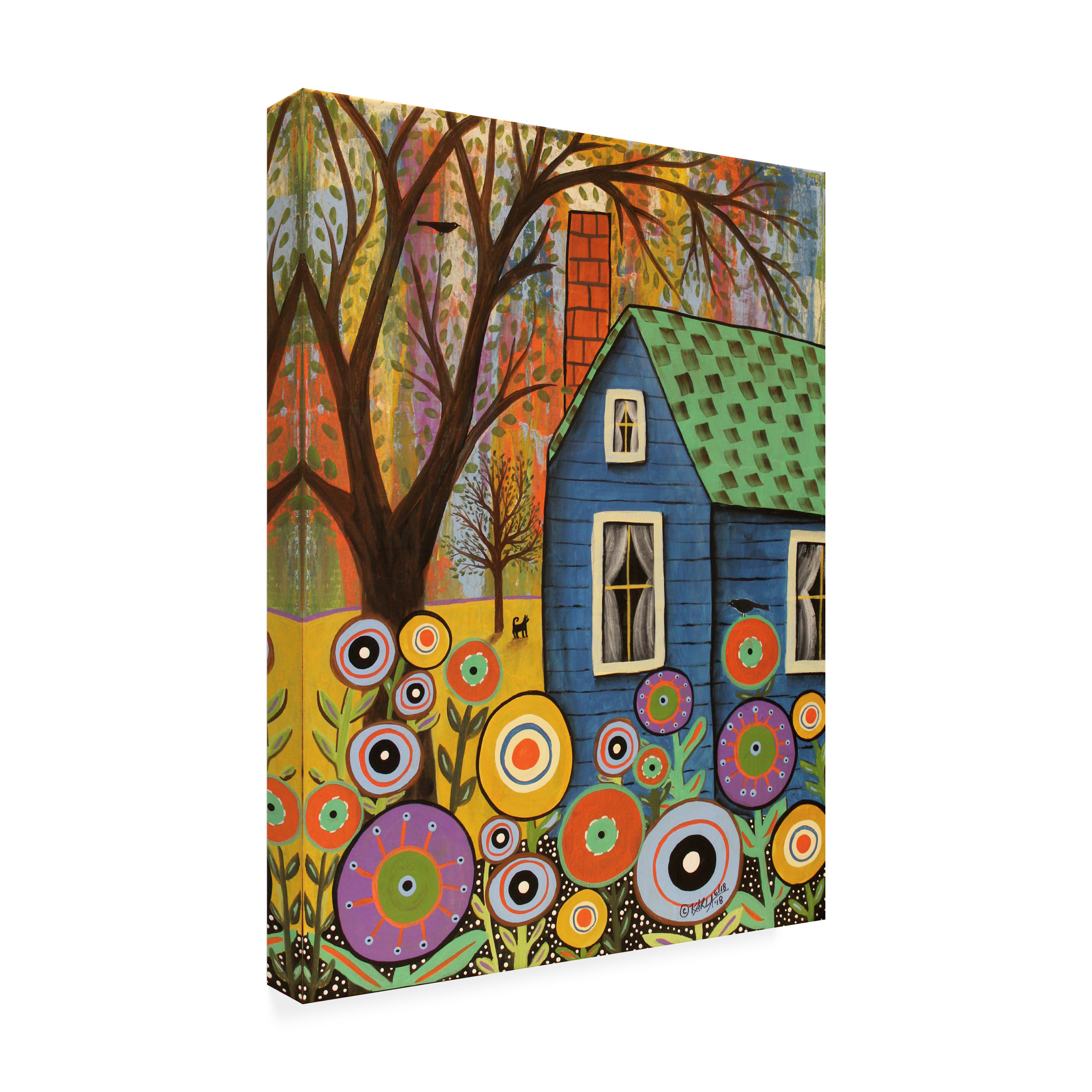Karla Gerard 'Blue Cottage' Canvas Art