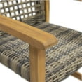 thumbnail image 6 of Camdyn Outdoor Acacia Wood and Wicker Dining Chair, Set of 2, Natural and Gray, 6 of 14
