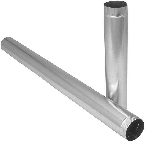 Imperial GV0407 Duct Pipe, 8 in Dia, Round Duct, Galvanized - Walmart ...