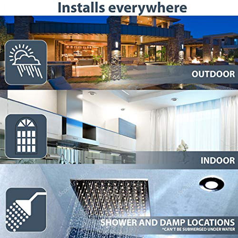 Nadair, 6’’ LED Recessed Ultra Slim Lights, 4000K (cool white), 1-Pack, IC Rated, Dimmable, 15W=90W, 1125 Lumens, Quick Connect System, White Finish / Brushed nickel trim included, Round