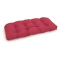thumbnail image 1 of Blazing Needles REO Outdoor Spun Poly Loveseat Patio Bench Cushion - 42 x 19 in., 1 of 2