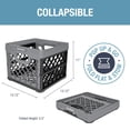 thumbnail image 2 of Caja de almacenamiento CleverMade CleverCrates, piedra de 25 l/6 galones, paquete de 3, 2 of 9