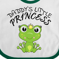 thumbnail image 4 of Inktastic Daddy's Little Princess Cute Frog Girls Baby Bib, 4 of 4