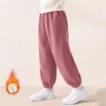 thumbnail image 2 of Plebaso Kids Casual Sweatpants Elastic Bottom High Waist Jogger Pants Corduroy Baggy Pants for Boys Girls, 2 of 7