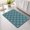 Green, variant on Red Slate Diamonds Non Slip Bathroom Mat, Abstract Vintage Minimalist Geometric Grid Absorbent Bath Mat Rubber Backed Quick Dry Doormat Fit Under Door for Bathtub Shower Sink Kitchen 16"x24"