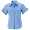thumbnail image 1 of Russell Collection- Camisa de manga corta vuelta para mujer (Blanco), 1 of 5